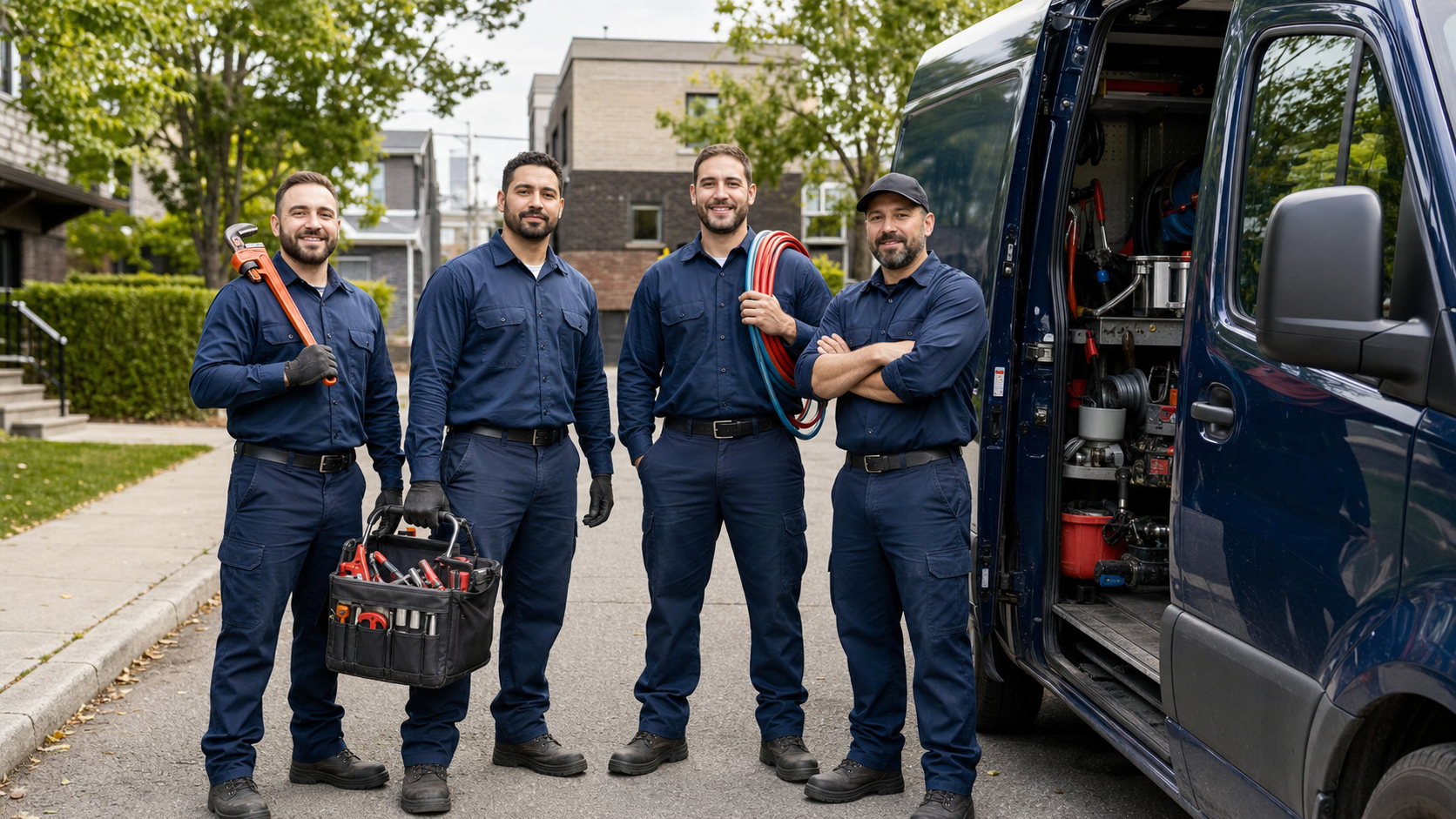 Camion d'une entreprise figurant au top 5 des plombiers de longueuil
