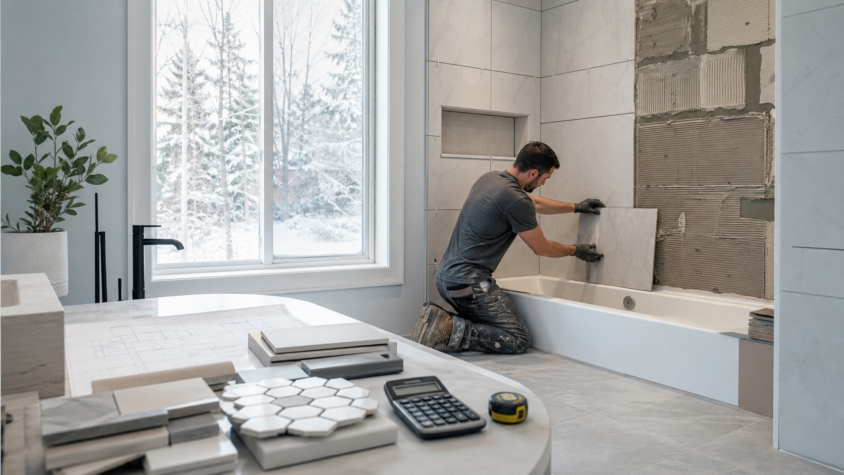 Tableau du prix rénovation salle de bain au Québec selon la gamme et les composantes.