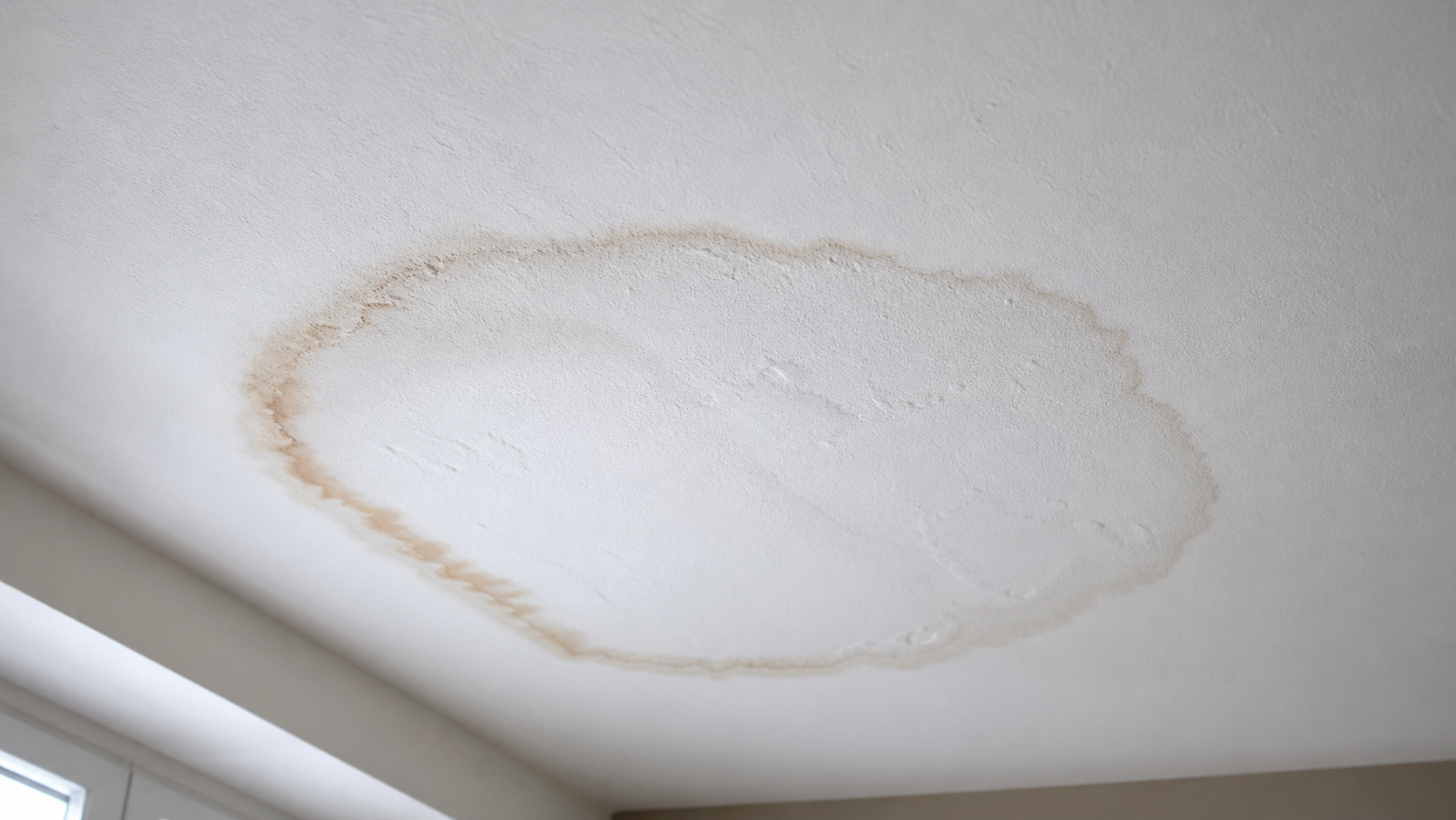 Tache brune au plafond, un des signes fuite eau maison les plus courants à surveiller chez soi.