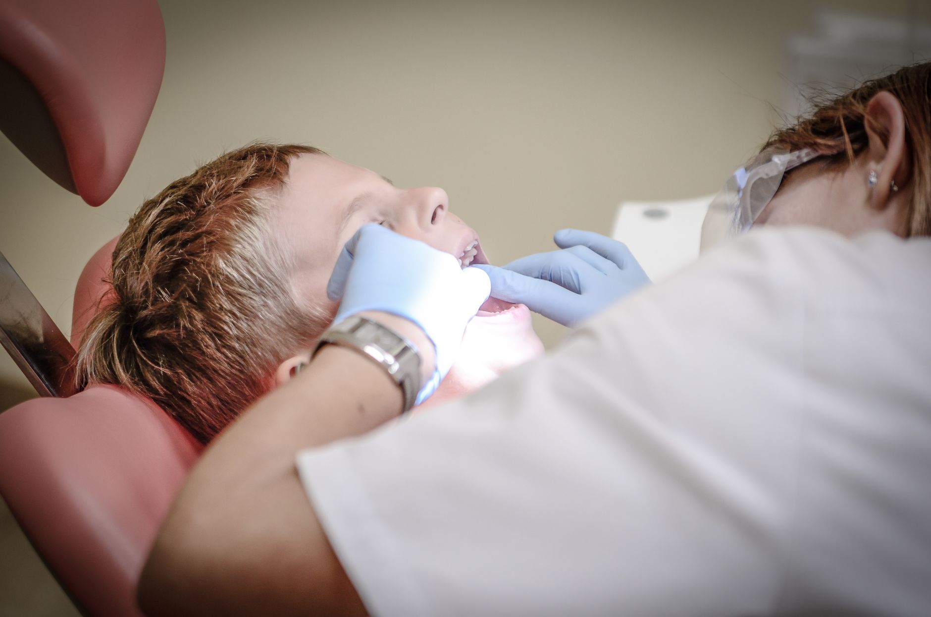 Professional dental scaling done in a clinic to treat gingivitis and cleanse the gums