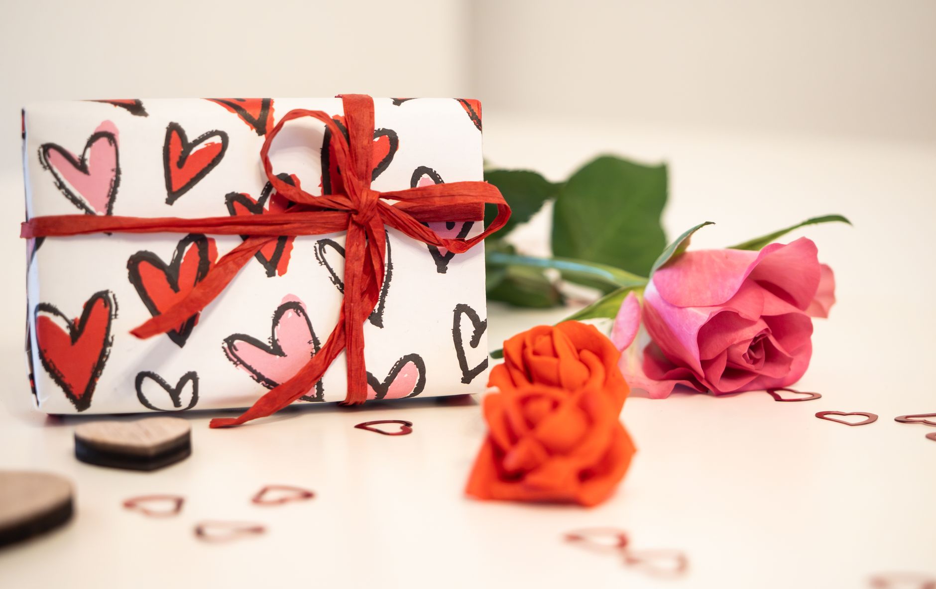 Personalized leather keepsake wrapped in kraft paper, an unusual present beyond flowers and chocolat